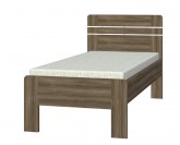 ELLA lux imitace dřeva postel - OBLÉ ROHY