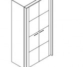 Jitona Keros šatní skříň, 2 dveře, s římsou a lezénami