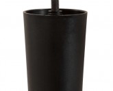 Standardní plastové nožičky v černém provedení o výšce 10 cm.